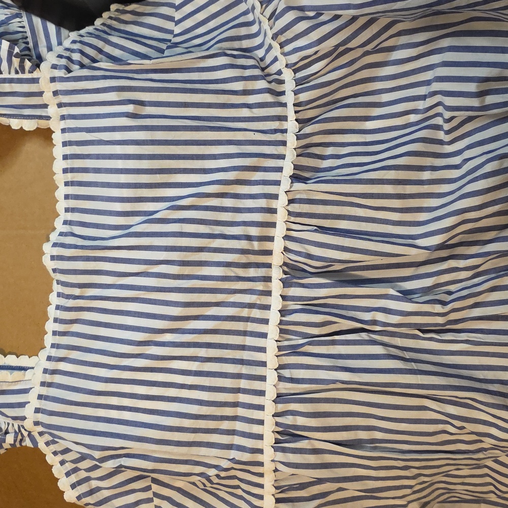 What and blue stripped tank